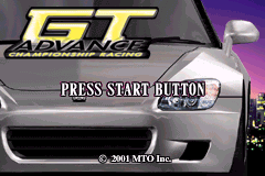 GT Advance - Championship Racing Title Screen
